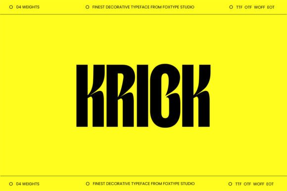 Krick: A Modern Display Font for Handmade Brands