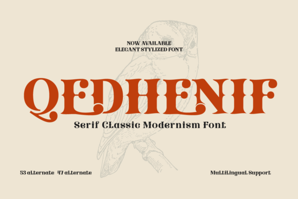 Qedhenif: A Display Font That Gives Your Brand Instant Vintage Charm